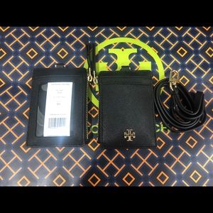 NWT Tory Burch card case with key fob